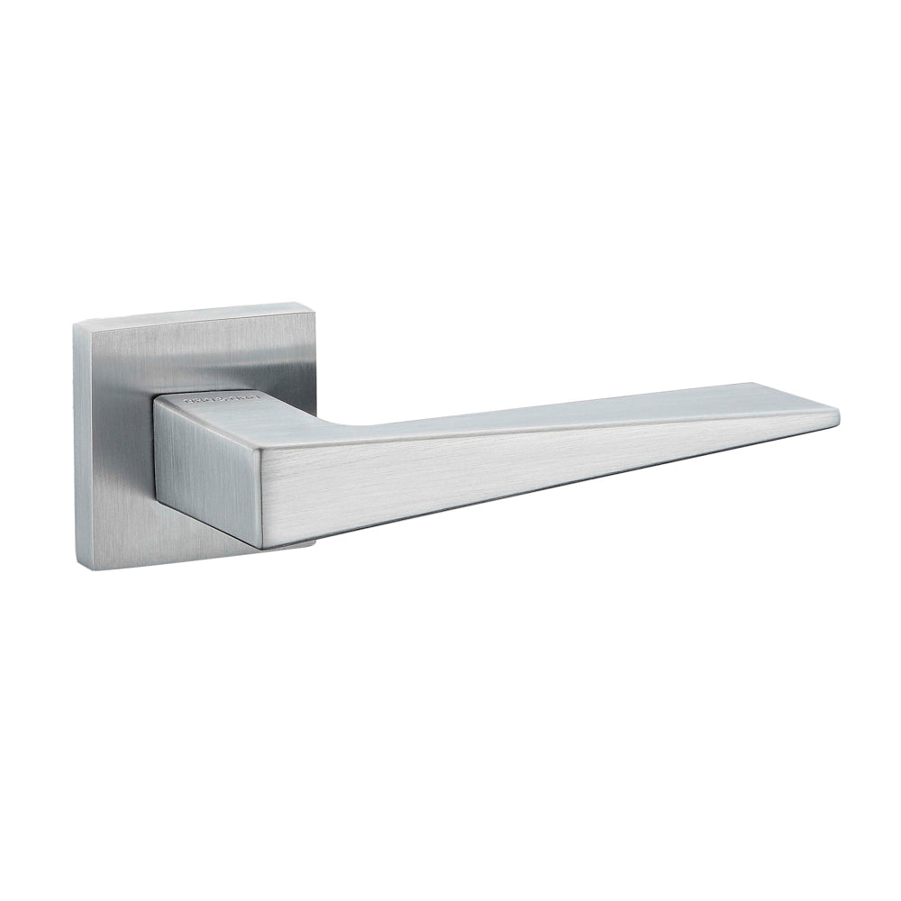 Oro & Oro Ivy Lever Door Handle on Square Rose - Satin Chrome