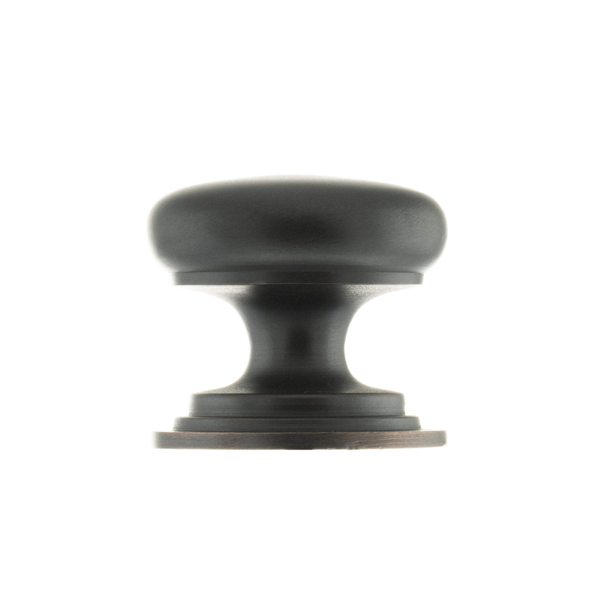 Old English Lincoln Solid Brass Victorian Knob 38mm on Concealed Fix - Antique Copper