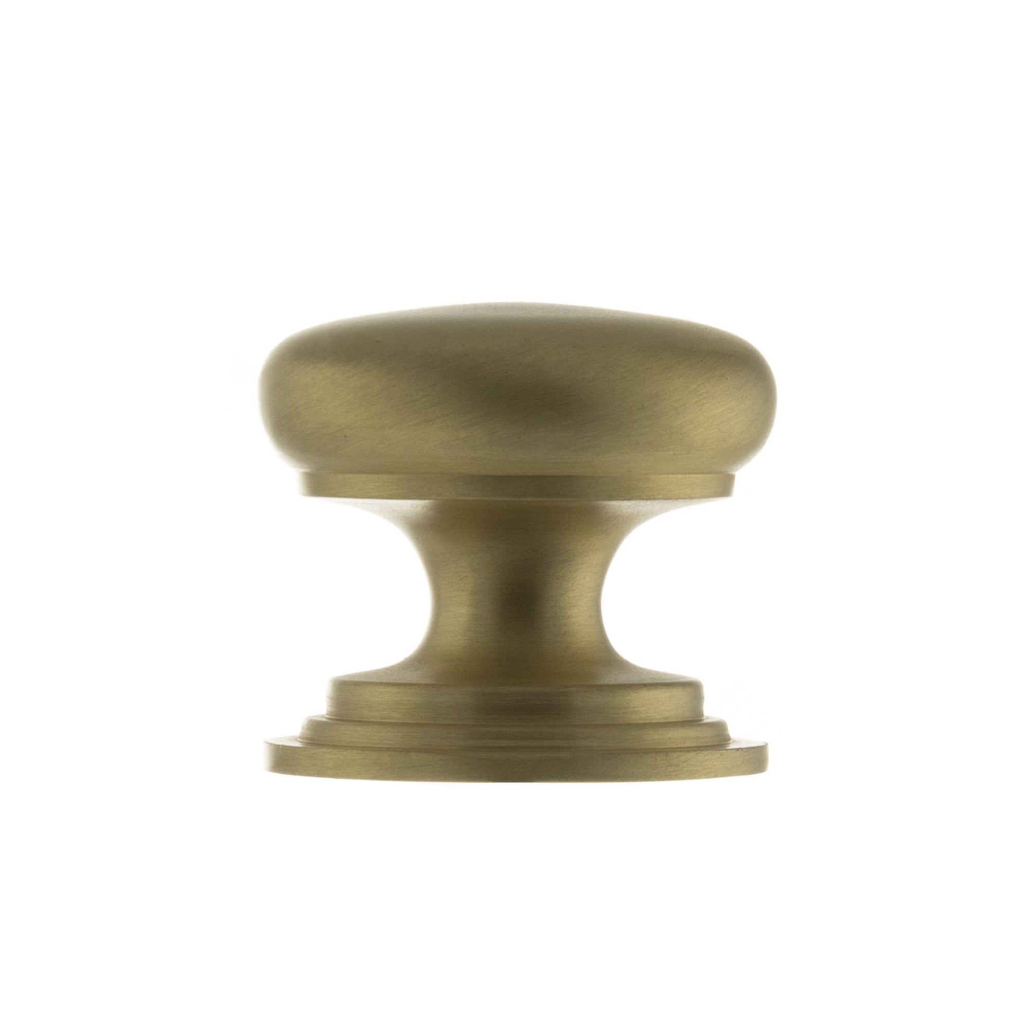 Old English Lincoln Solid Brass Victorian Knob 38mm on Concealed Fix - Satin Brass