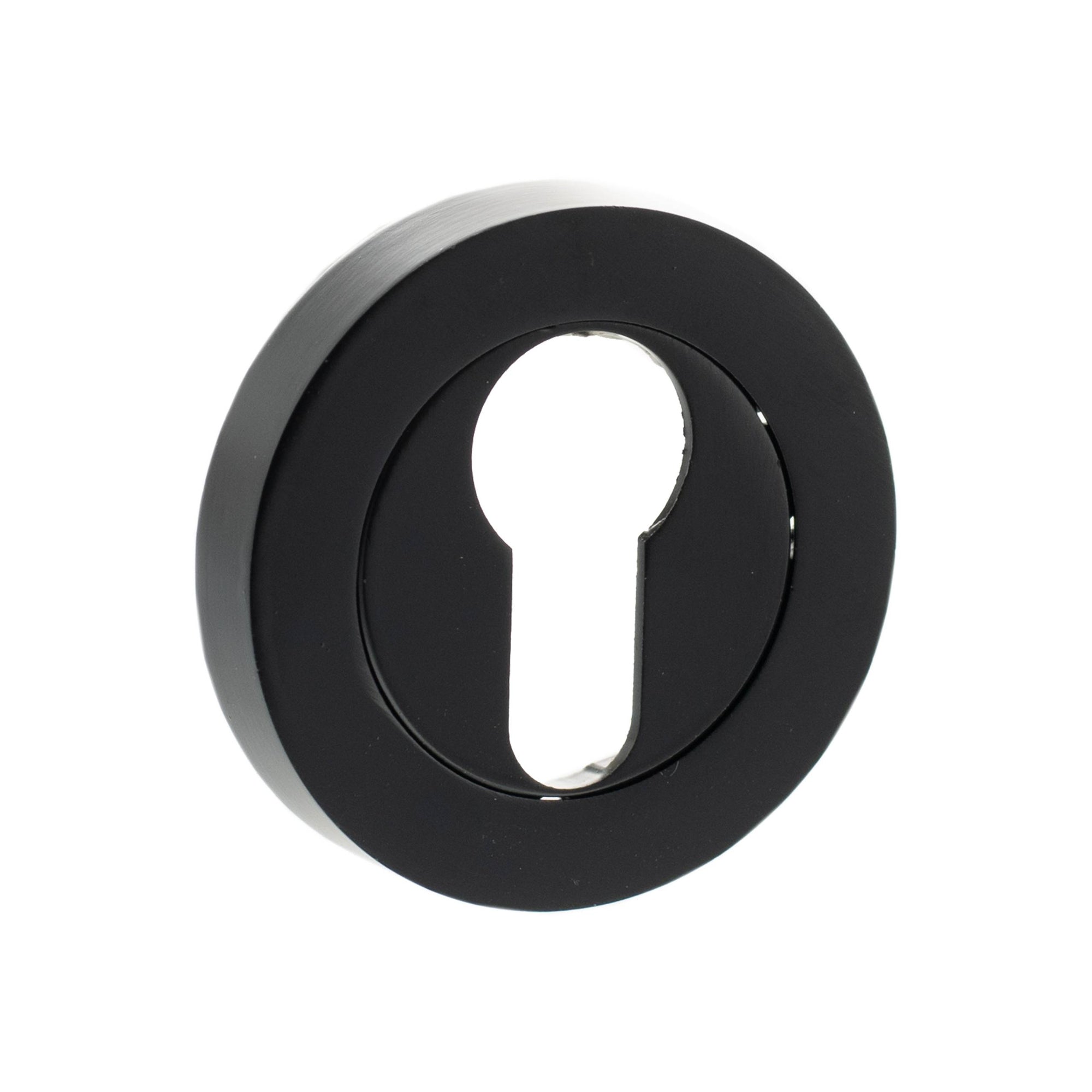 Old English Euro Escutcheons - Matt Black