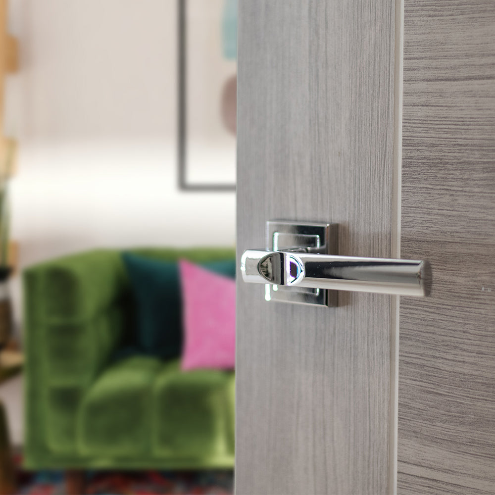 STATUS Kansas Lever Door Handle on Square Rose