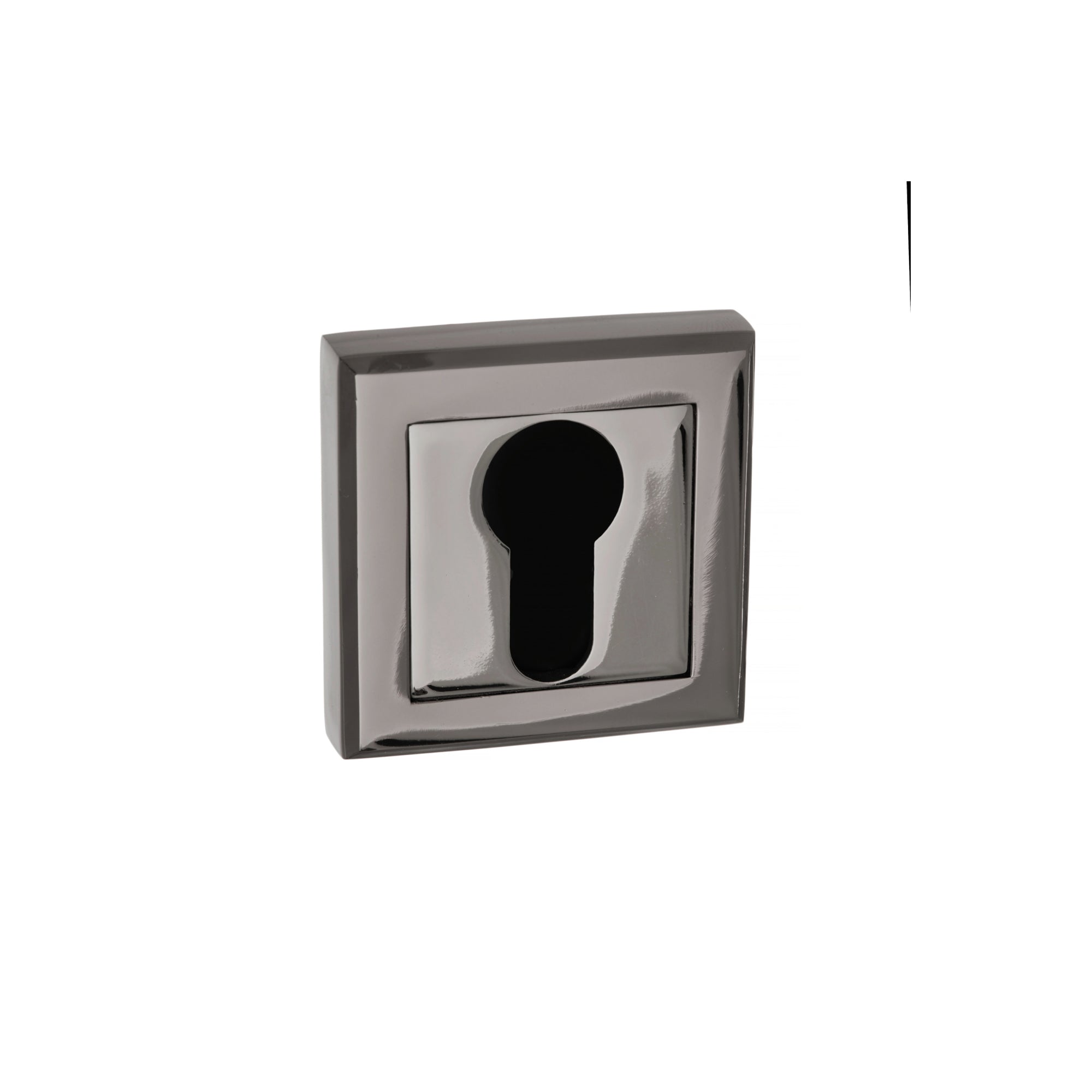 STATUS Euro Escutcheons on Square Rose - Black Nickel