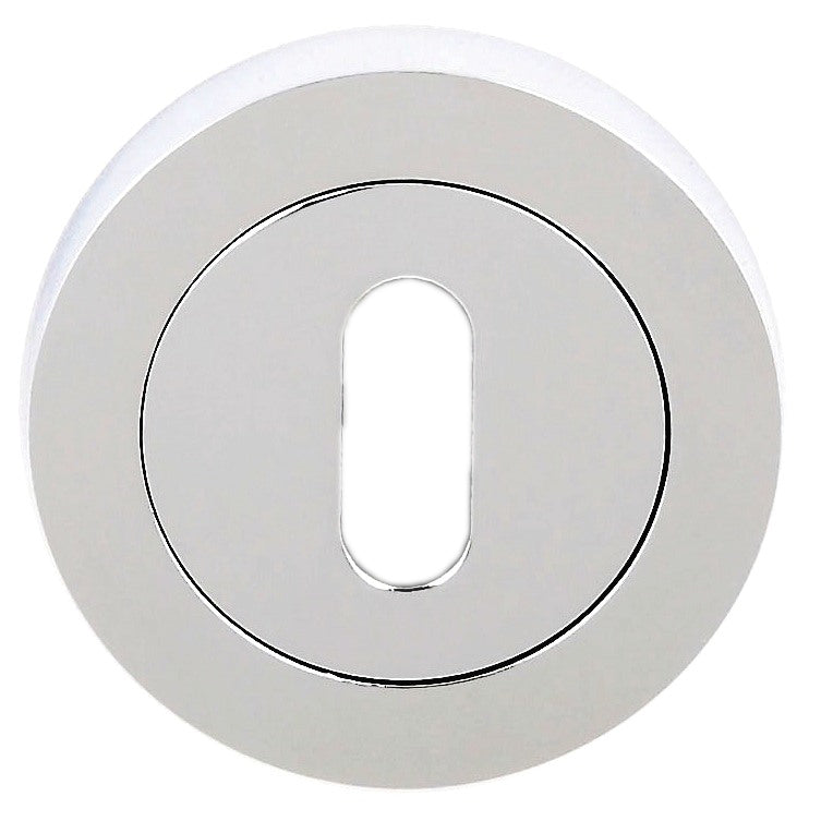 STATUS Key Escutcheons on Round Rose - Polished Chrome