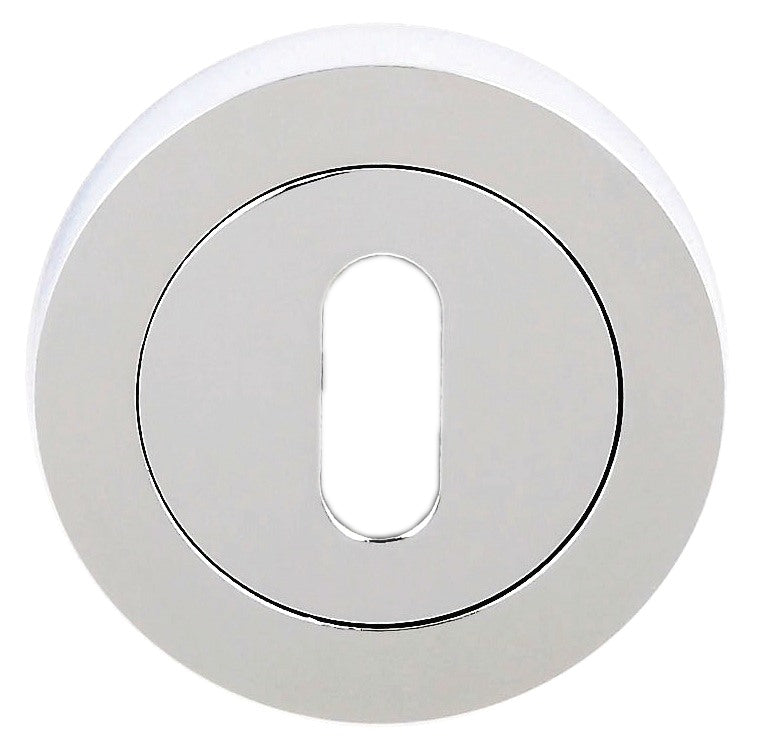 STATUS Key Escutcheons on Round Rose - Polished Chrome
