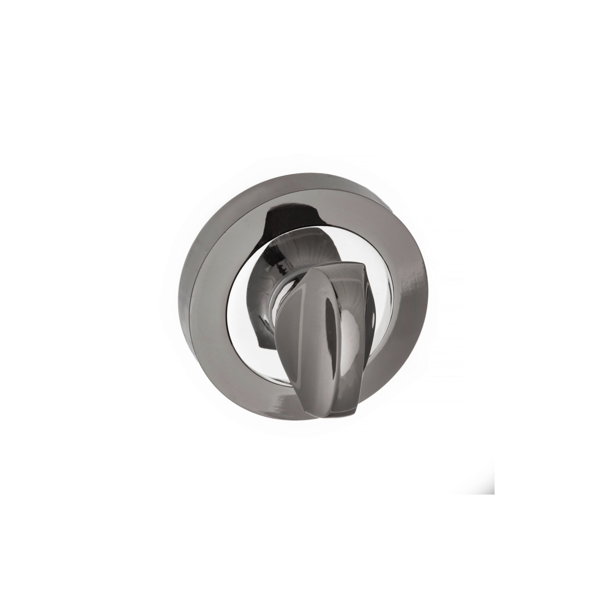 STATUS WC Turn and Release on Round Rose - Black Nickel/Polished Chrome