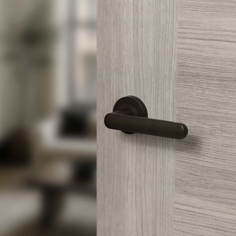 STATUS Carolina Lever Door Handle on Round Rose