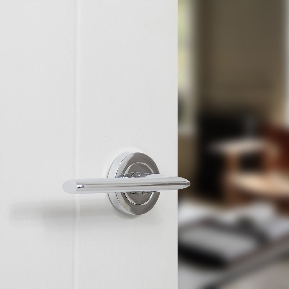 STATUS Alabama Lever Door Handle on Round Rose