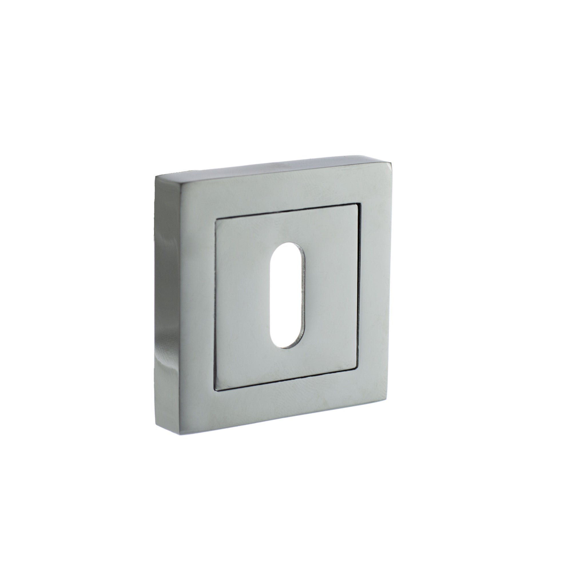 STATUS Key Escutcheons on S4 Square Rose - Polished Chrome