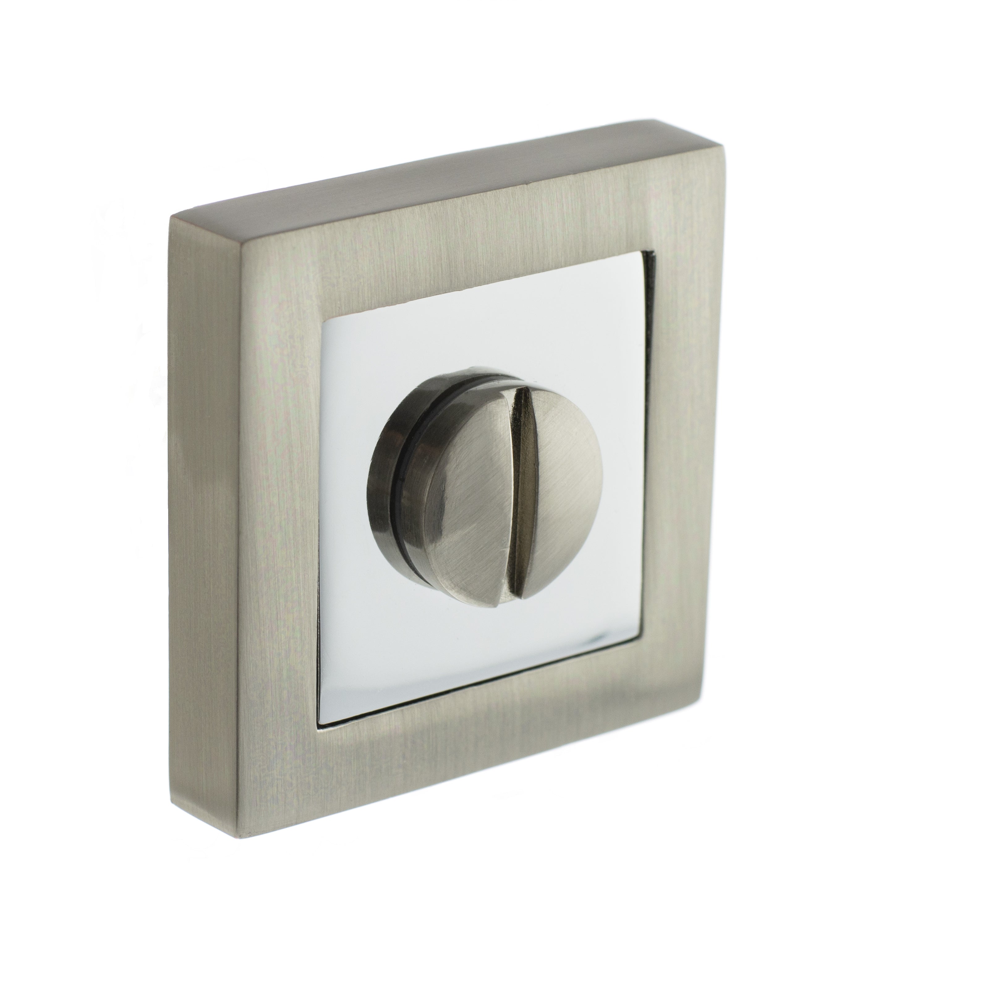 STATUS WC Turn and Release on S4 Square Rose - Satin Nickel/