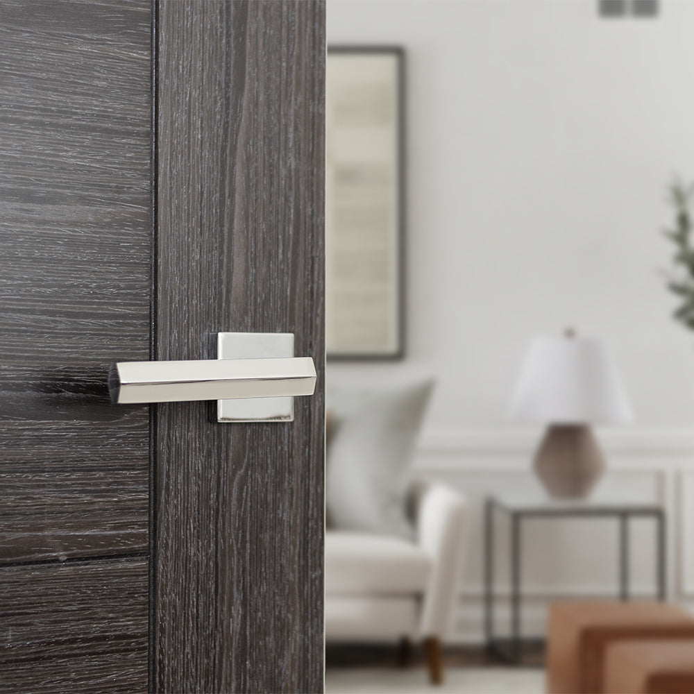 Senza Pari Davoli Lever Door Handle on Flush Square Rose