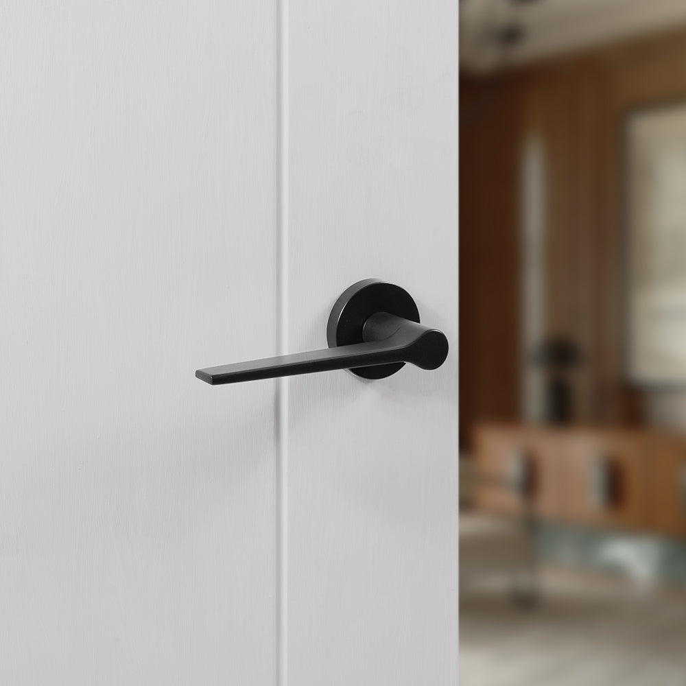 Senza Pari Laviano Lever Door Handle on Minimal Round Rose