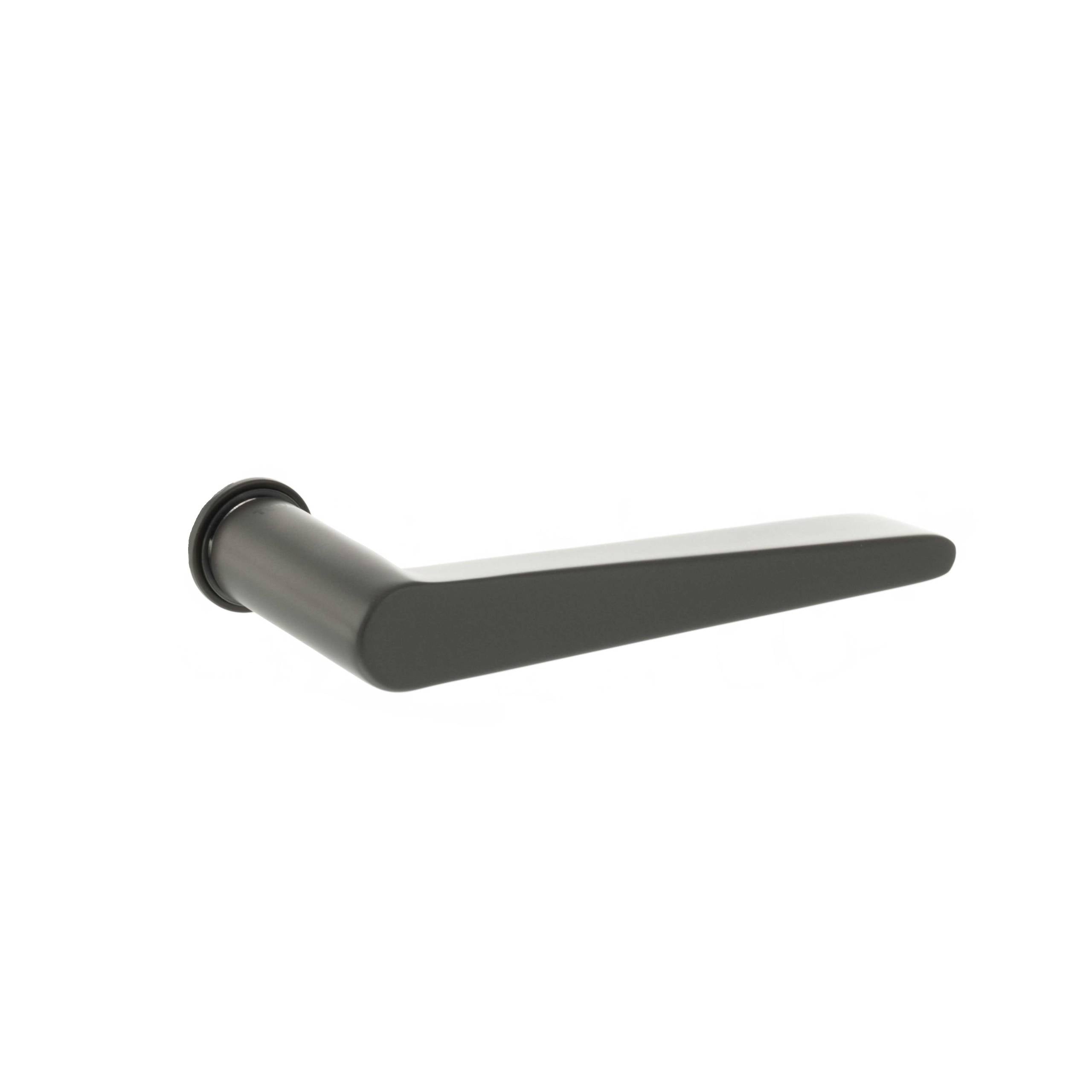 Tupai Rapido 5S Line Torrao Lever Door Handle on 5mm Slimline Round Rose - Pearl Black