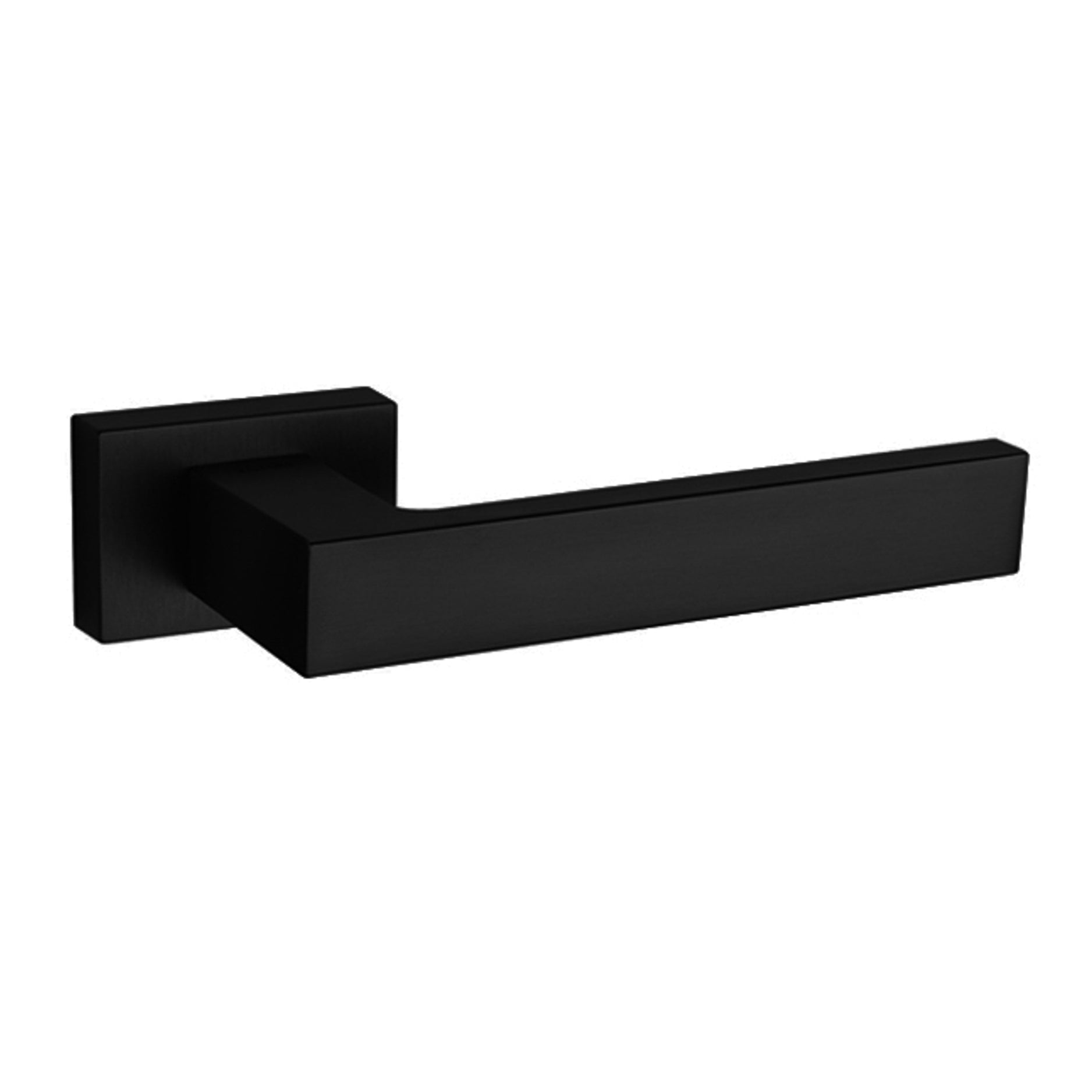 Tupai Rapido RetaLine Rillo Lever Door Handle on Long Rose - Pearl Black