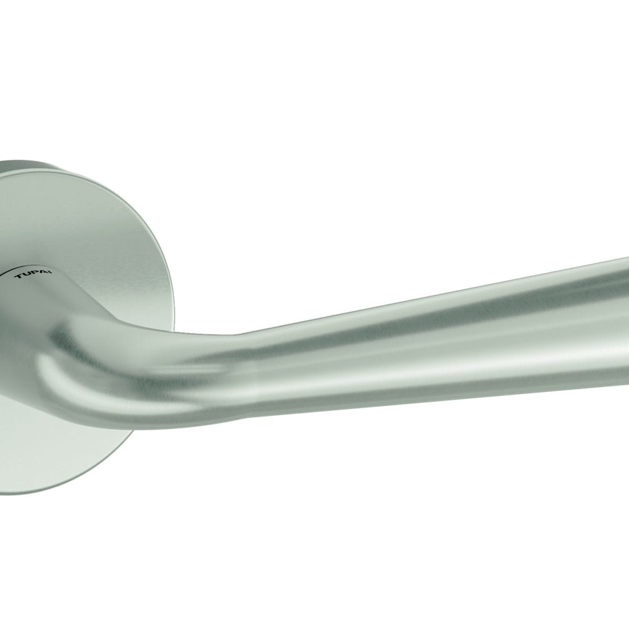 Tupai Rapido CurvaLine Adra Lever Door Handle on Round Rose - Pearl Nickel