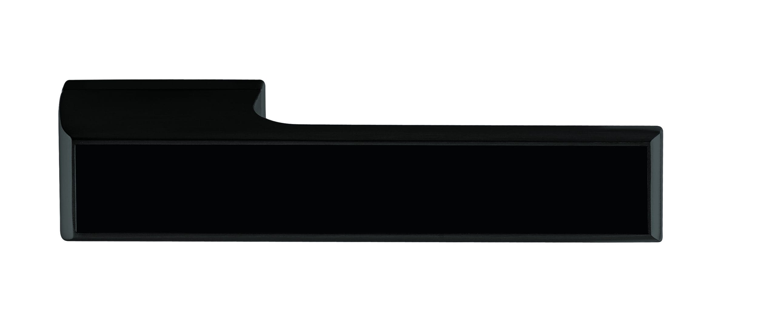 Tupai Rapido VersaLine Tobar Lever Door Handle on Long Rose - (Without Decorative Plate) - Pearl Black