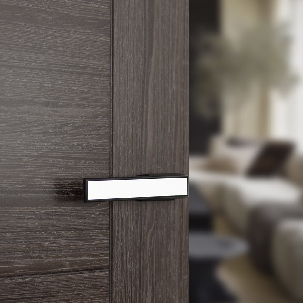 Tupai Rapido VersaLine Tobar Lever Door Handle on Long Rose - White Decorative Plate