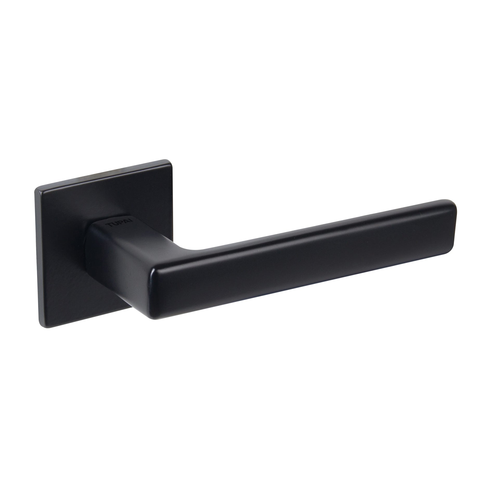 Tupai Rapido 5S Line Portel Lever Door Handle on 5mm Slimline Square Rose - Pearl Black