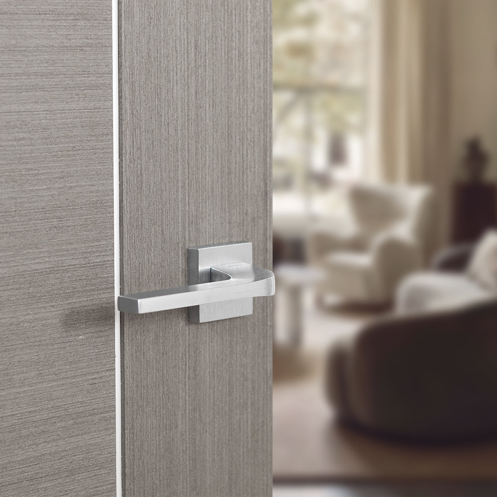 Tupai Rapido CurvaLine Valbona Lever Door Handle on Square Rose