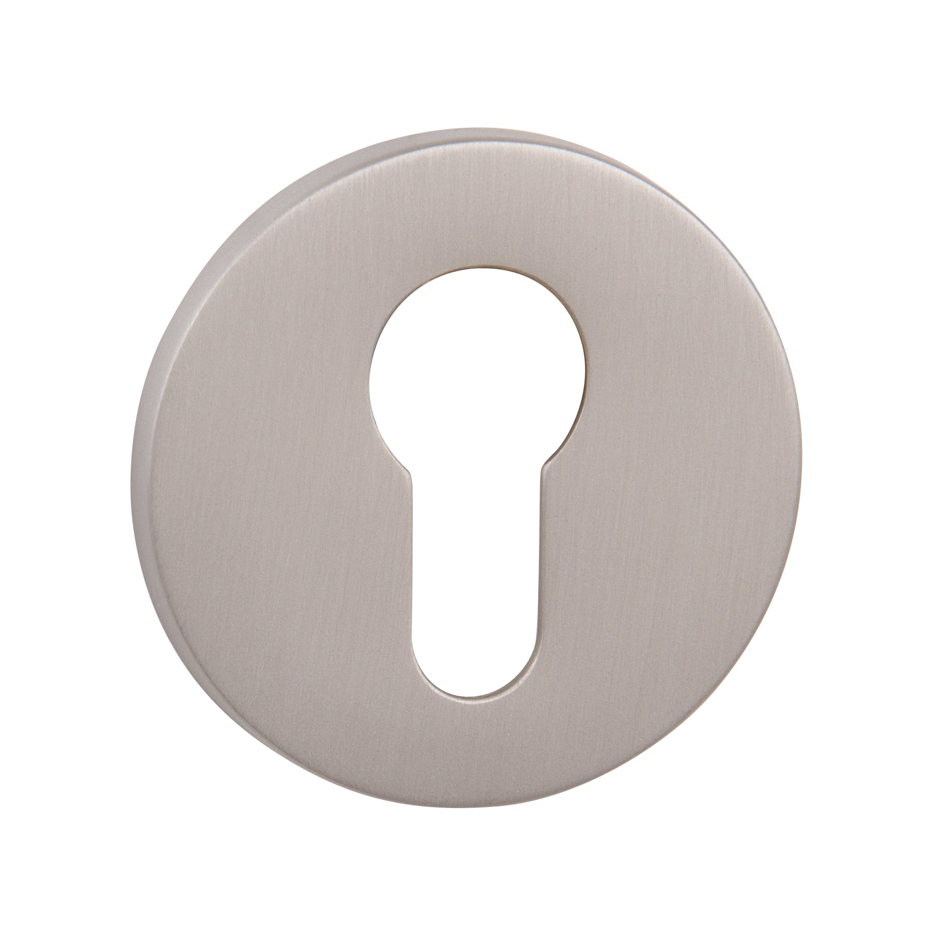 Tupai Rapido 5S Line Euro Escutcheons on 5mm Slimline Round Rose - Pearl Nickel