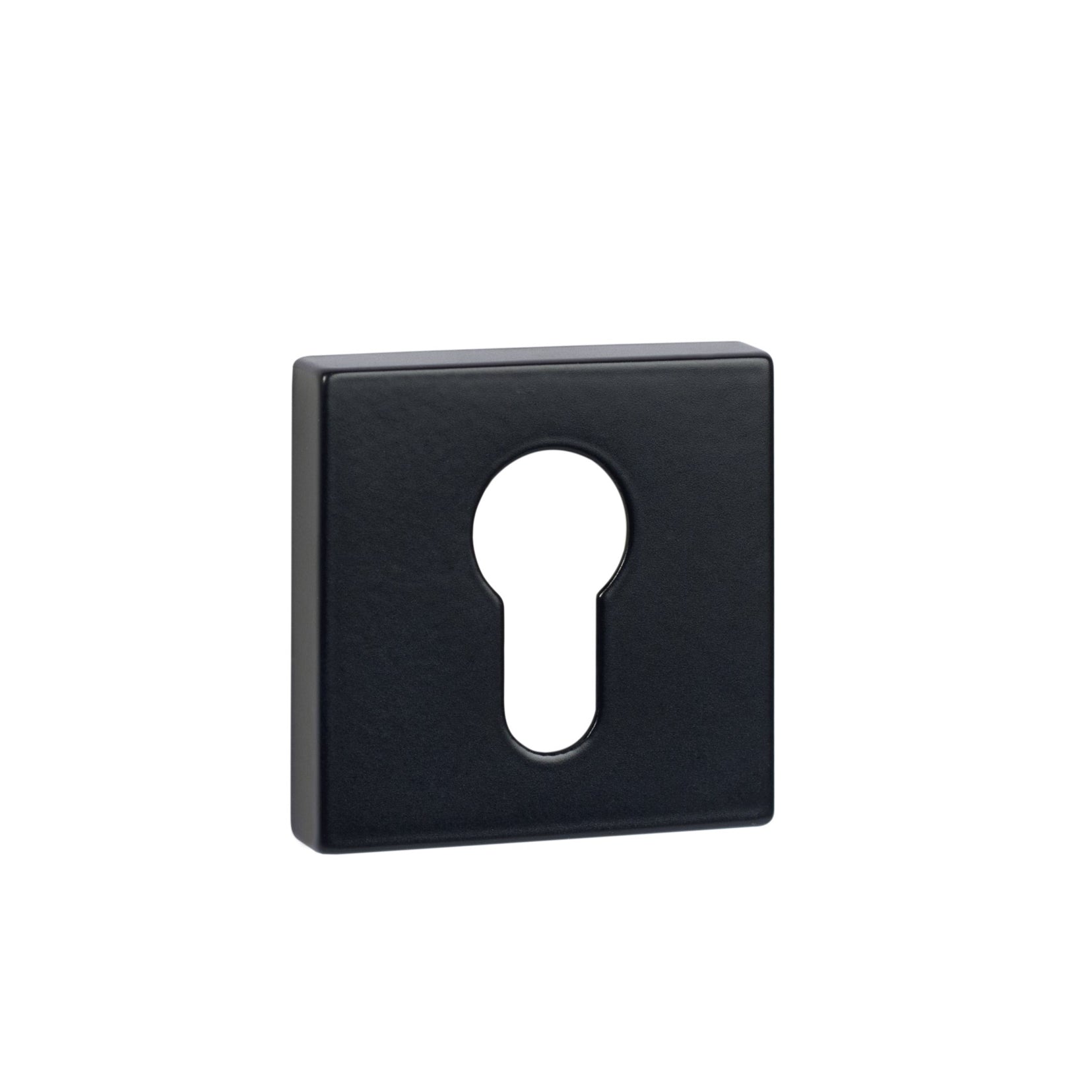 Tupai Rapido Curva/QuadraLine Euro Escutcheons on Square Rose - Pearl Black