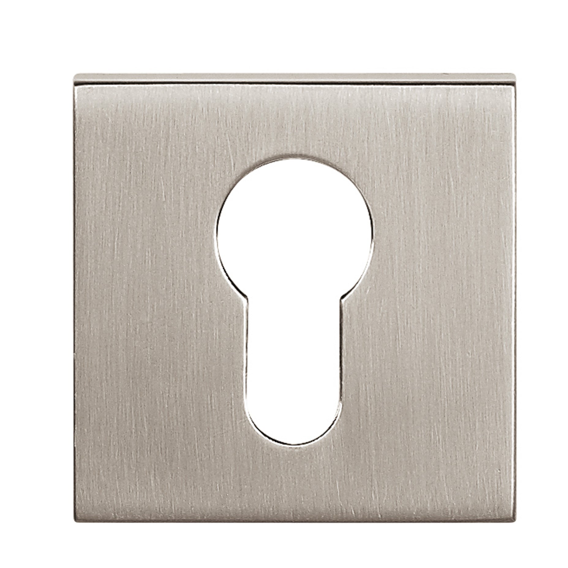 Tupai Rapido Curva/QuadraLine Euro Escutcheons on Square Rose - Pearl Nickel
