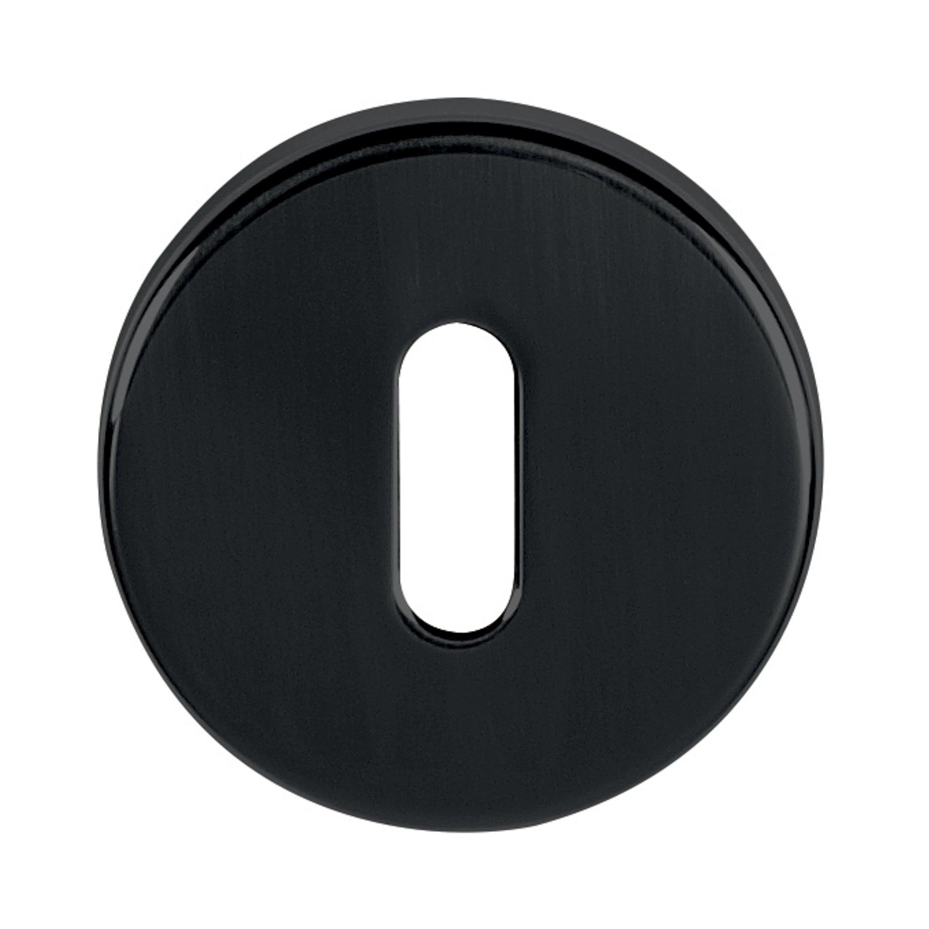 Tupai Rapido CurvaLine Key Escutcheons on Round Rose - Pearl Black