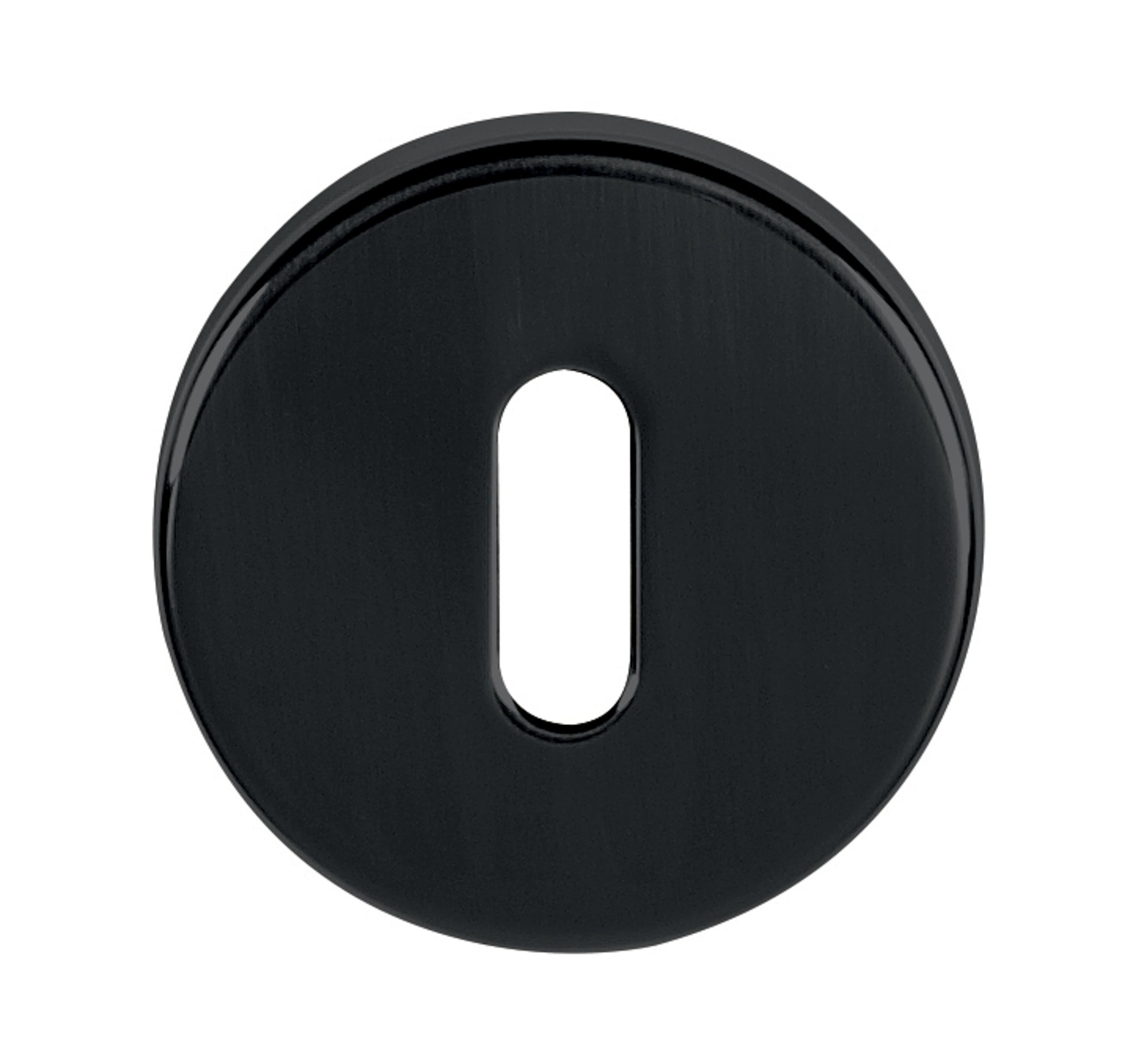 Tupai Rapido CurvaLine Key Escutcheons on Round Rose - Pearl Black