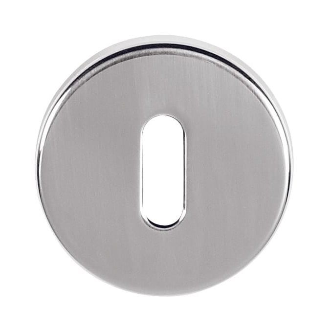Tupai Rapido CurvaLine Key Escutcheons on Round Rose - Bright Polished Chrome