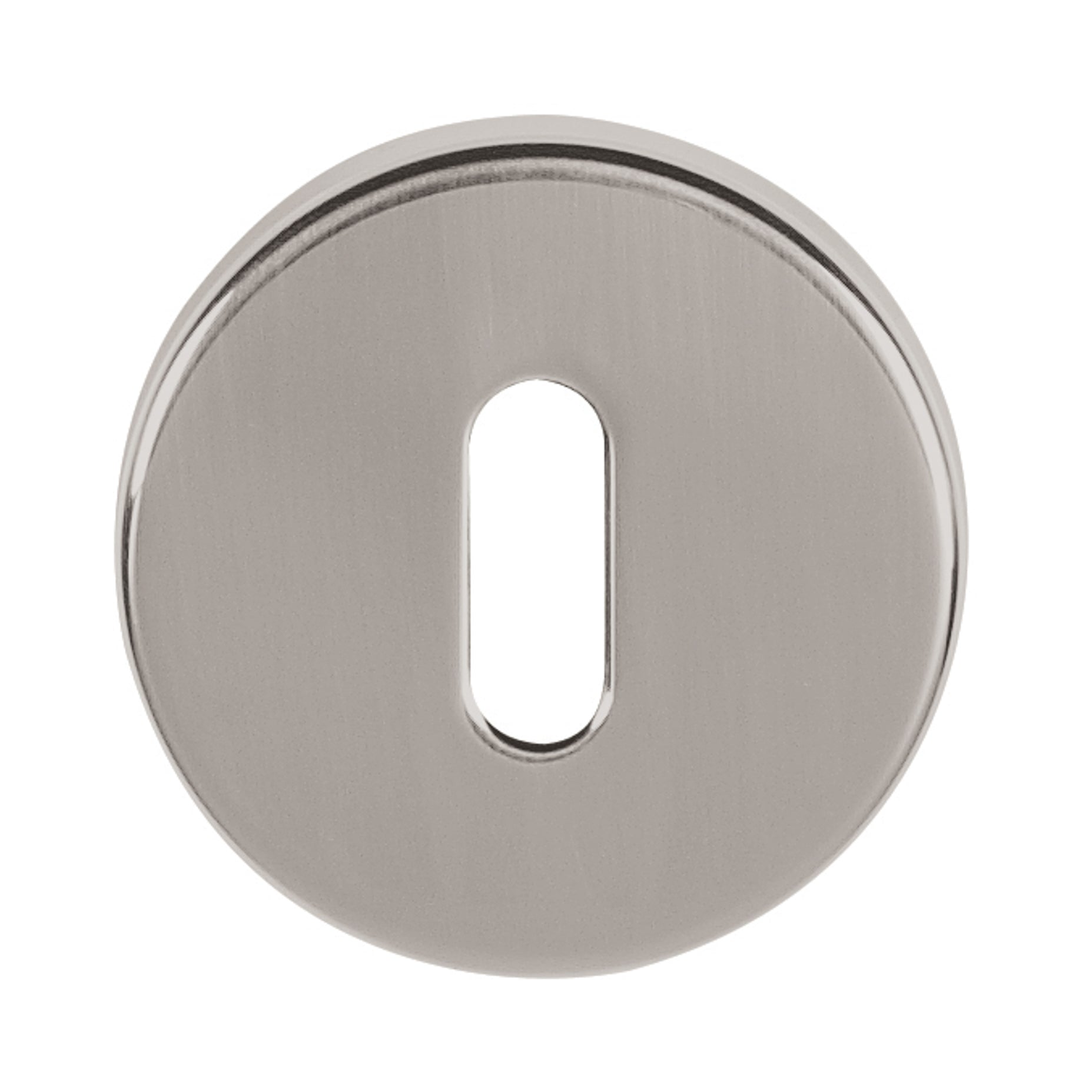 Tupai Rapido CurvaLine Key Escutcheons on Round Rose - Pearl Nickel