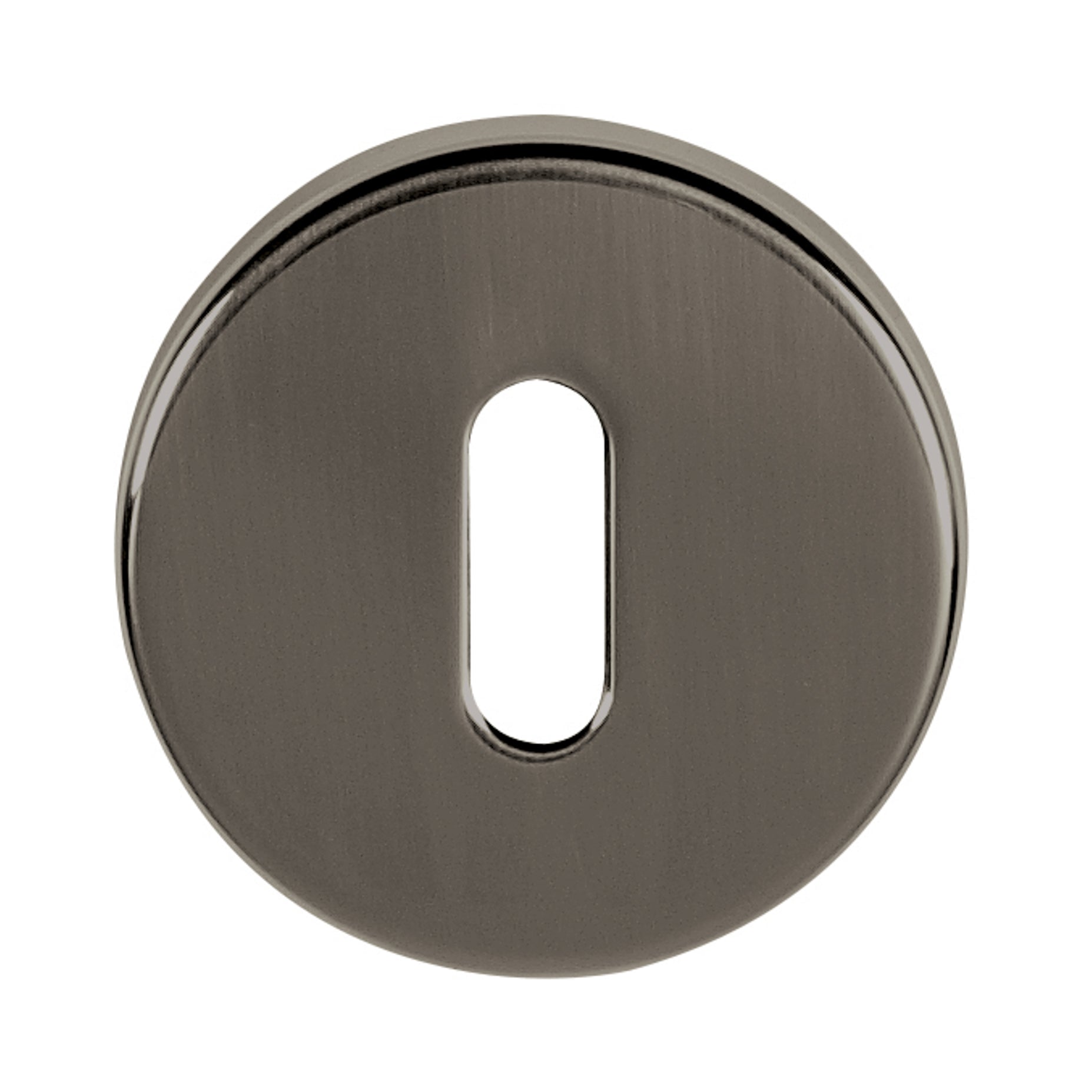 Tupai Rapido CurvaLine Key Escutcheons on Round Rose - Titanium