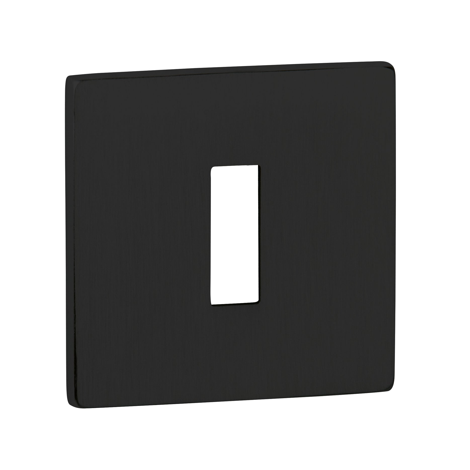 Tupai Rapido 5S Line Key Escutcheons on 5mm Slimline Square Rose - Pearl Black