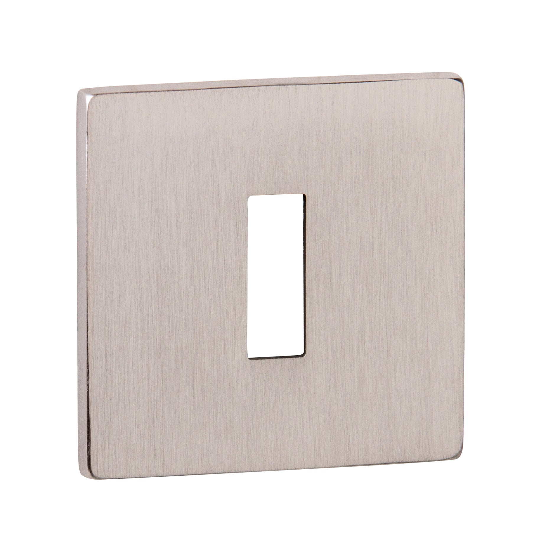 Tupai Rapido 5S Line Key Escutcheons on 5mm Slimline Square Rose - Pearl Nickel