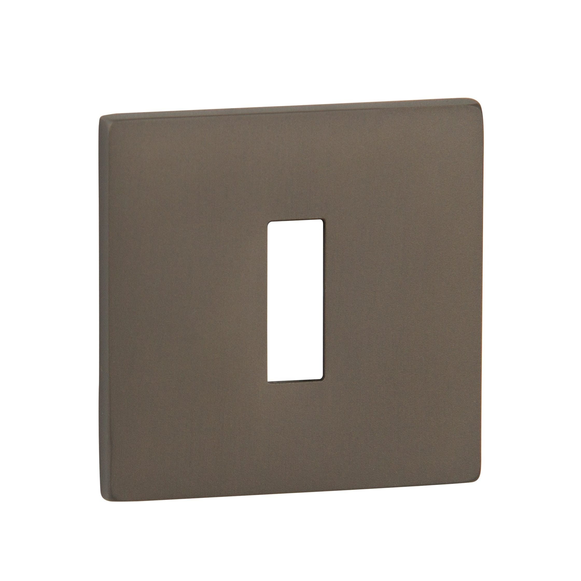 Tupai Rapido 5S Line Key Escutcheons on 5mm Slimline Square Rose - Titanium