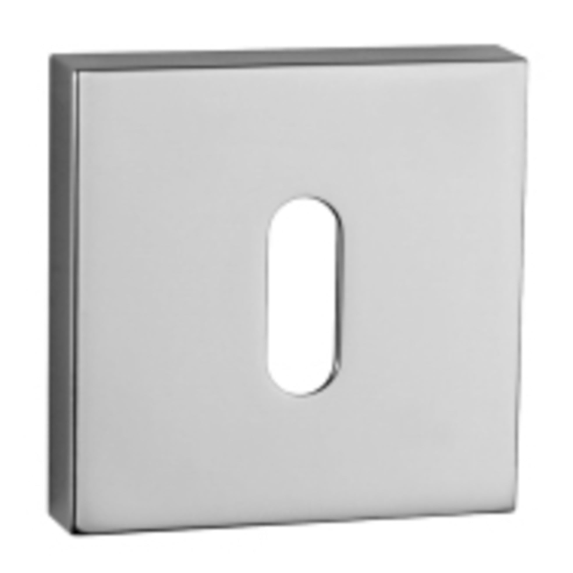 Tupai Rapido Curva/QuadraLine Key Escutcheons on Square Rose - Bright Polished Chrome