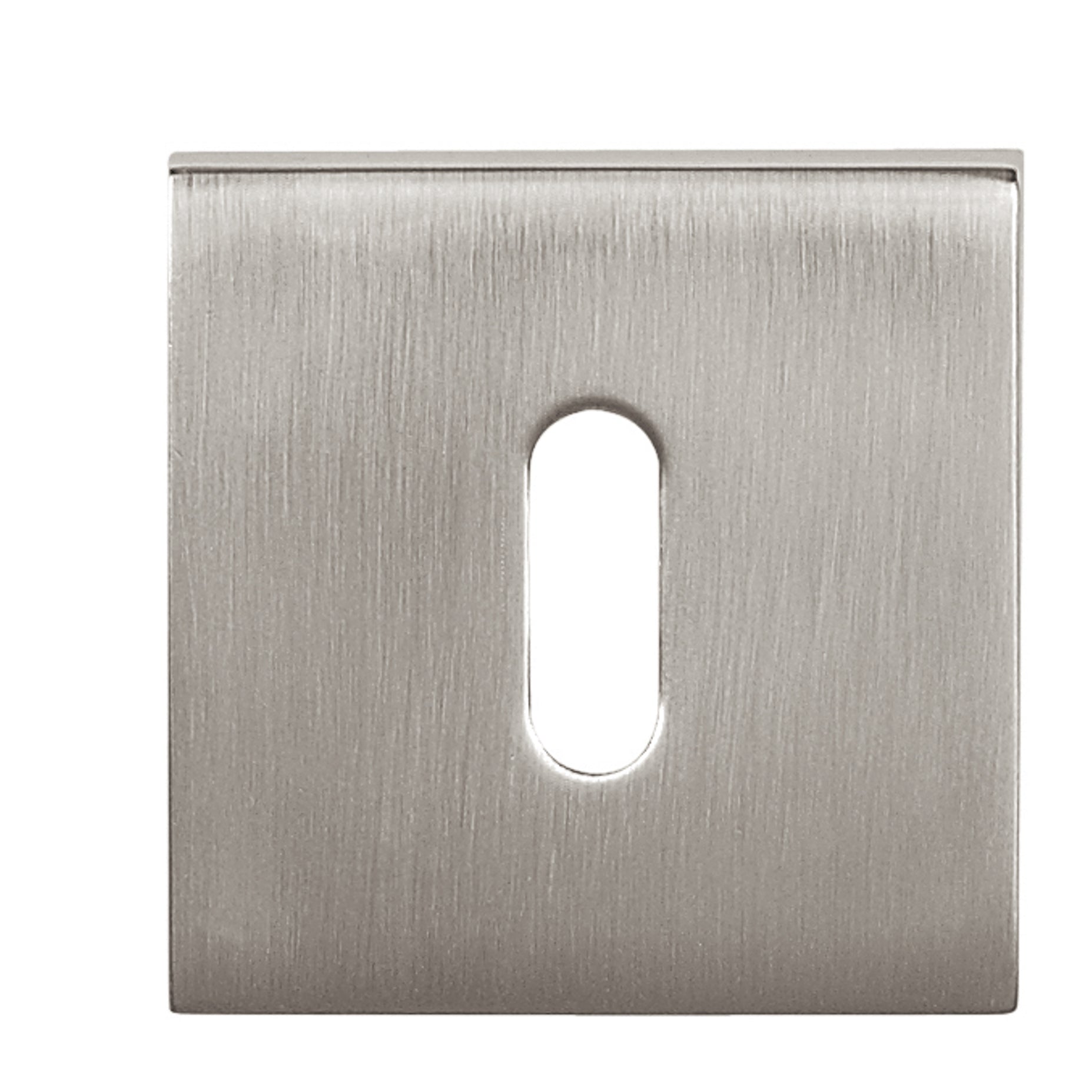 Tupai Rapido Curva/QuadraLine Key Escutcheons on Square Rose - Pearl Nickel