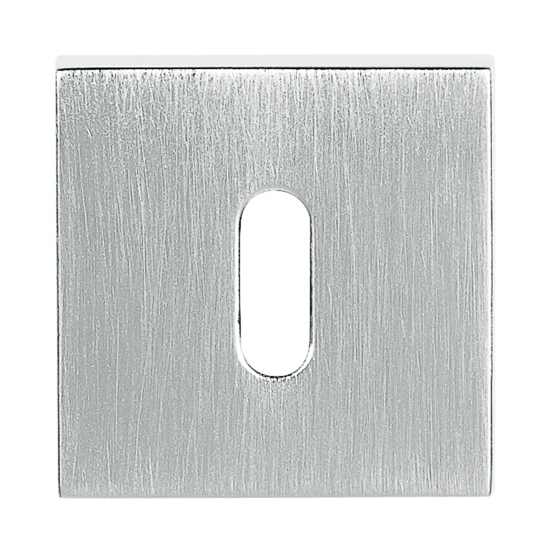 Tupai Rapido Curva/QuadraLine Key Escutcheons on Square Rose - Satin Chrome