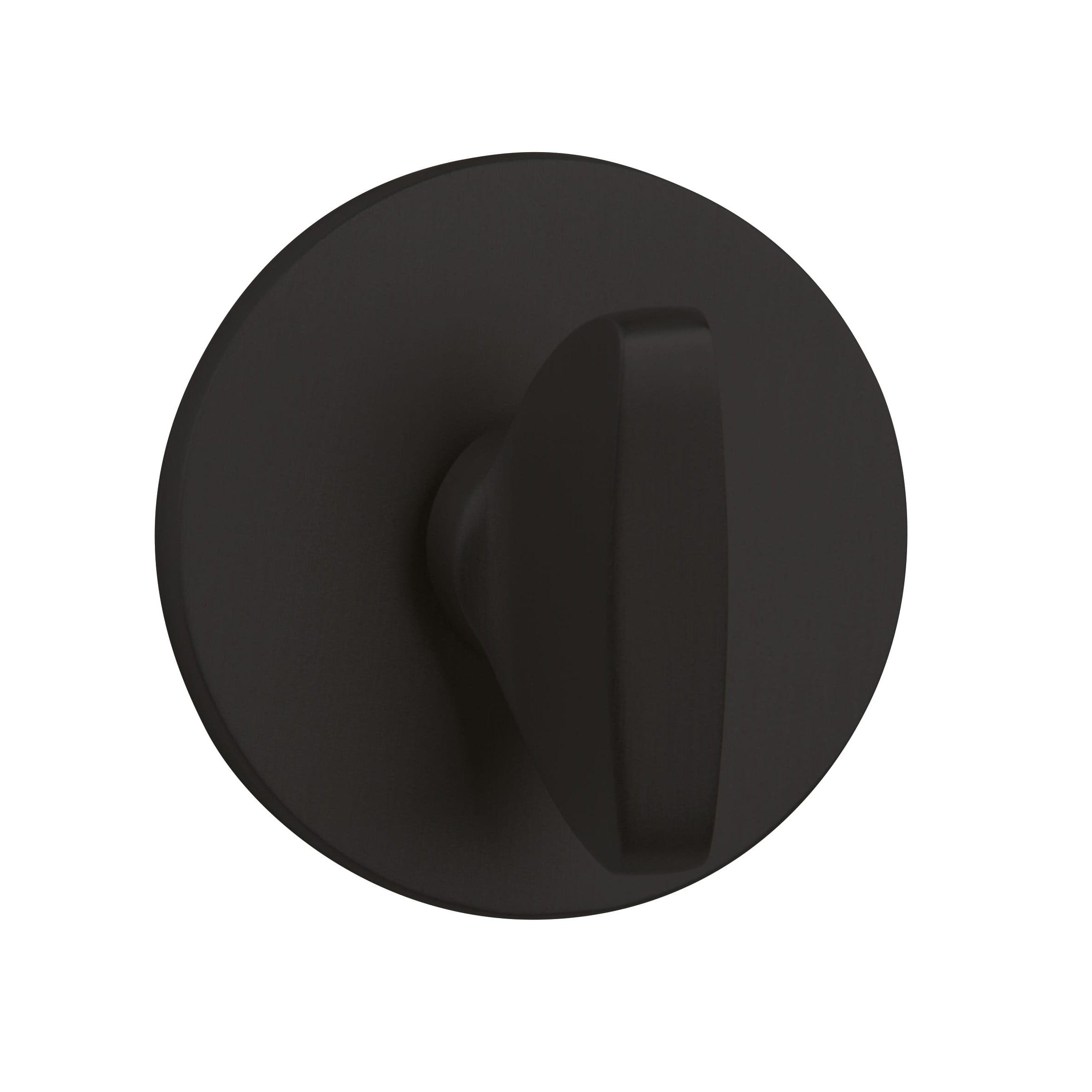 Tupai Rapido 5S Line WC Turn on 5mm Slimline Round Rose (bolt through fixing only) - Pearl Black