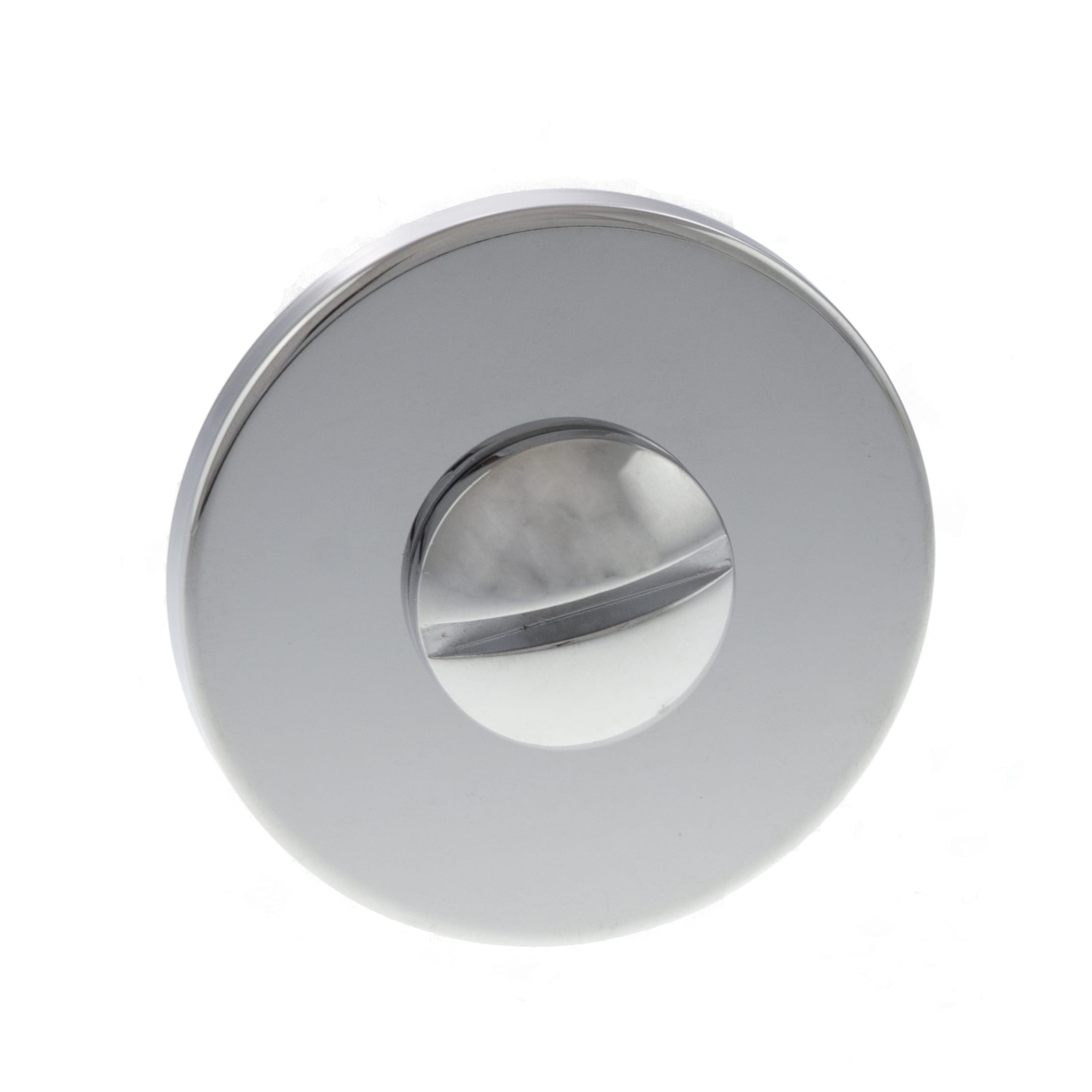 Tupai Rapido 5S Line WC Turn on 5mm Slimline Round Rose (bolt through fixing only) - Bright