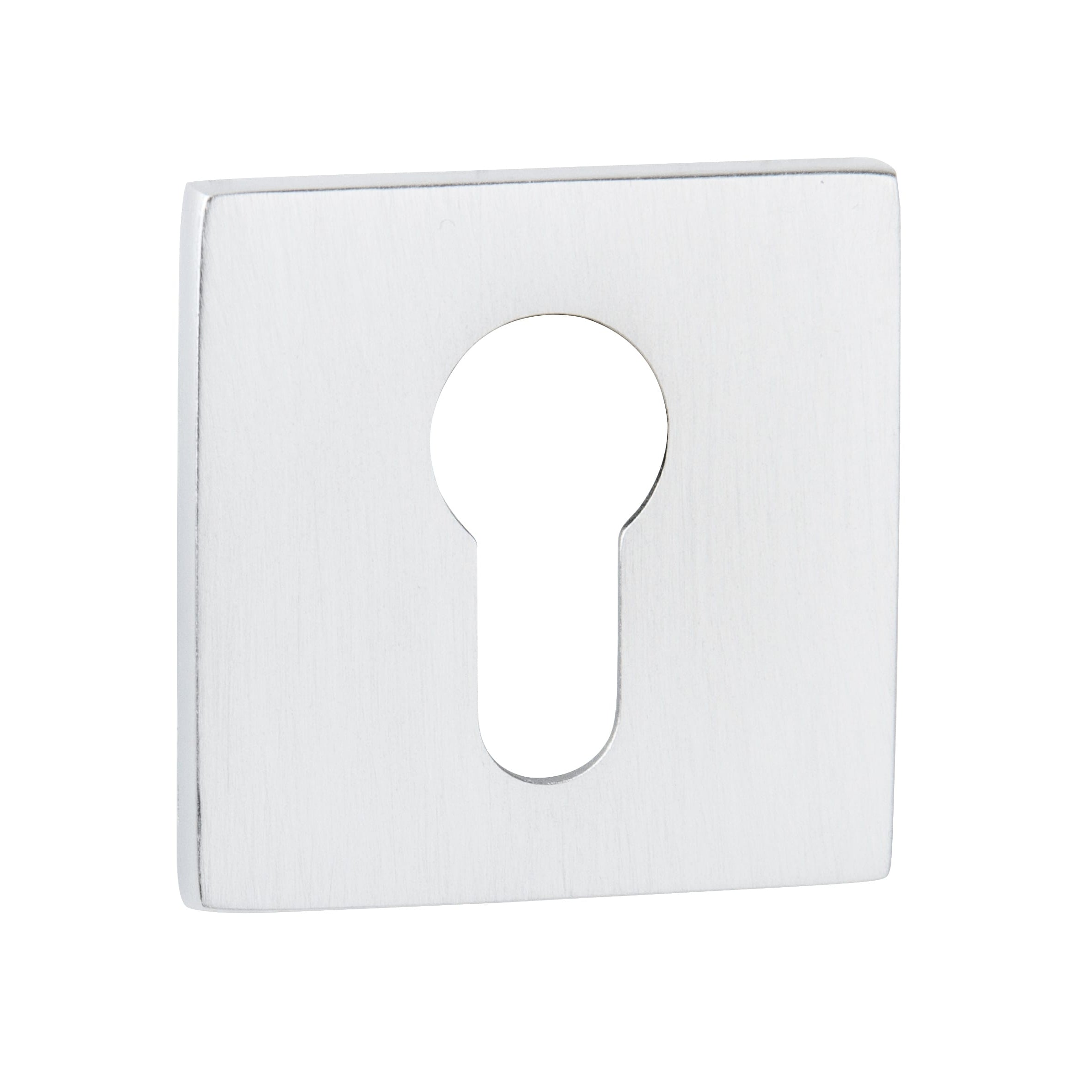 Tupai Rapido 5S Line Euro Escutcheons on 5mm Slimline Square Rose - White