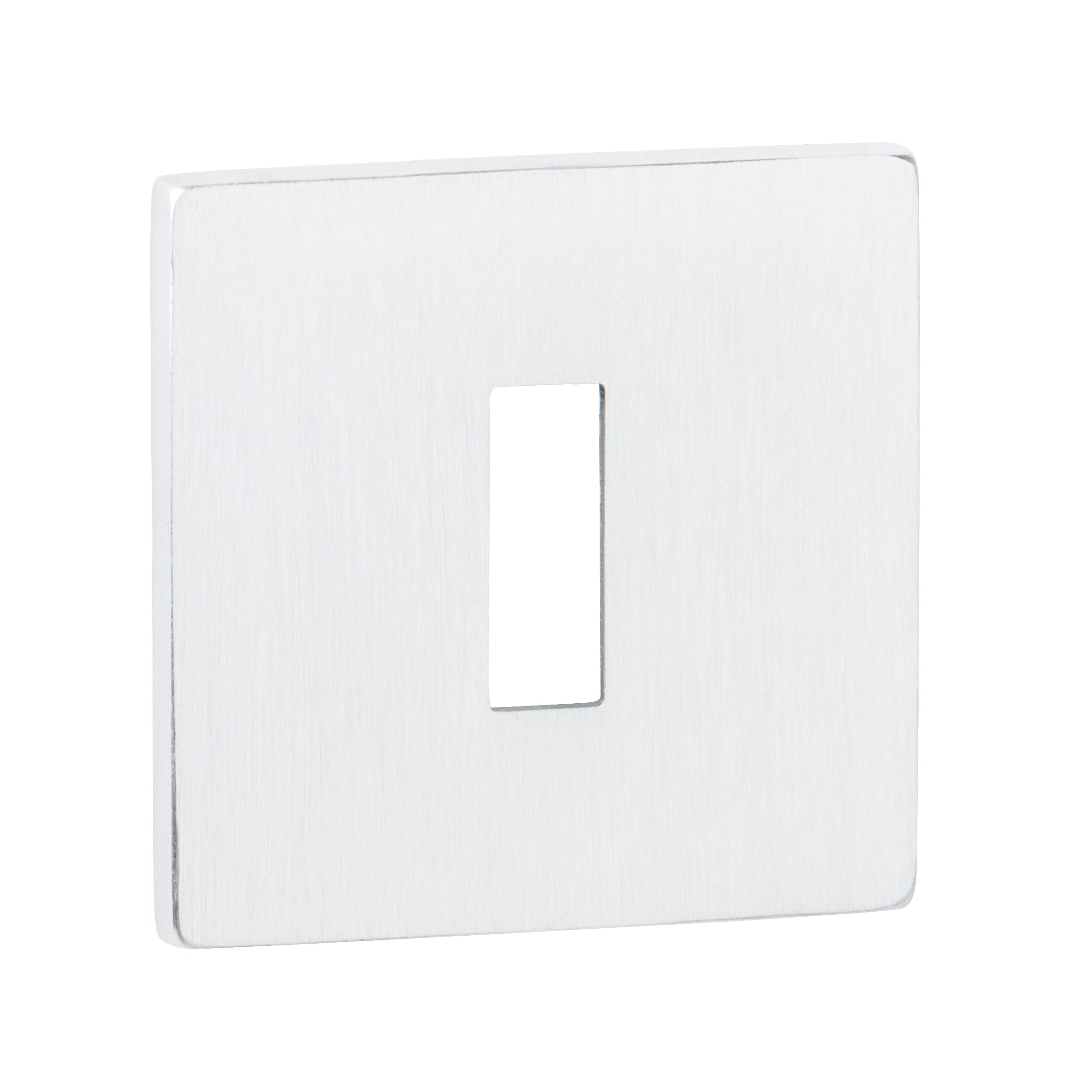 Tupai Rapido 5S Line Key Escutcheons on 5mm Slimline Square Rose - White