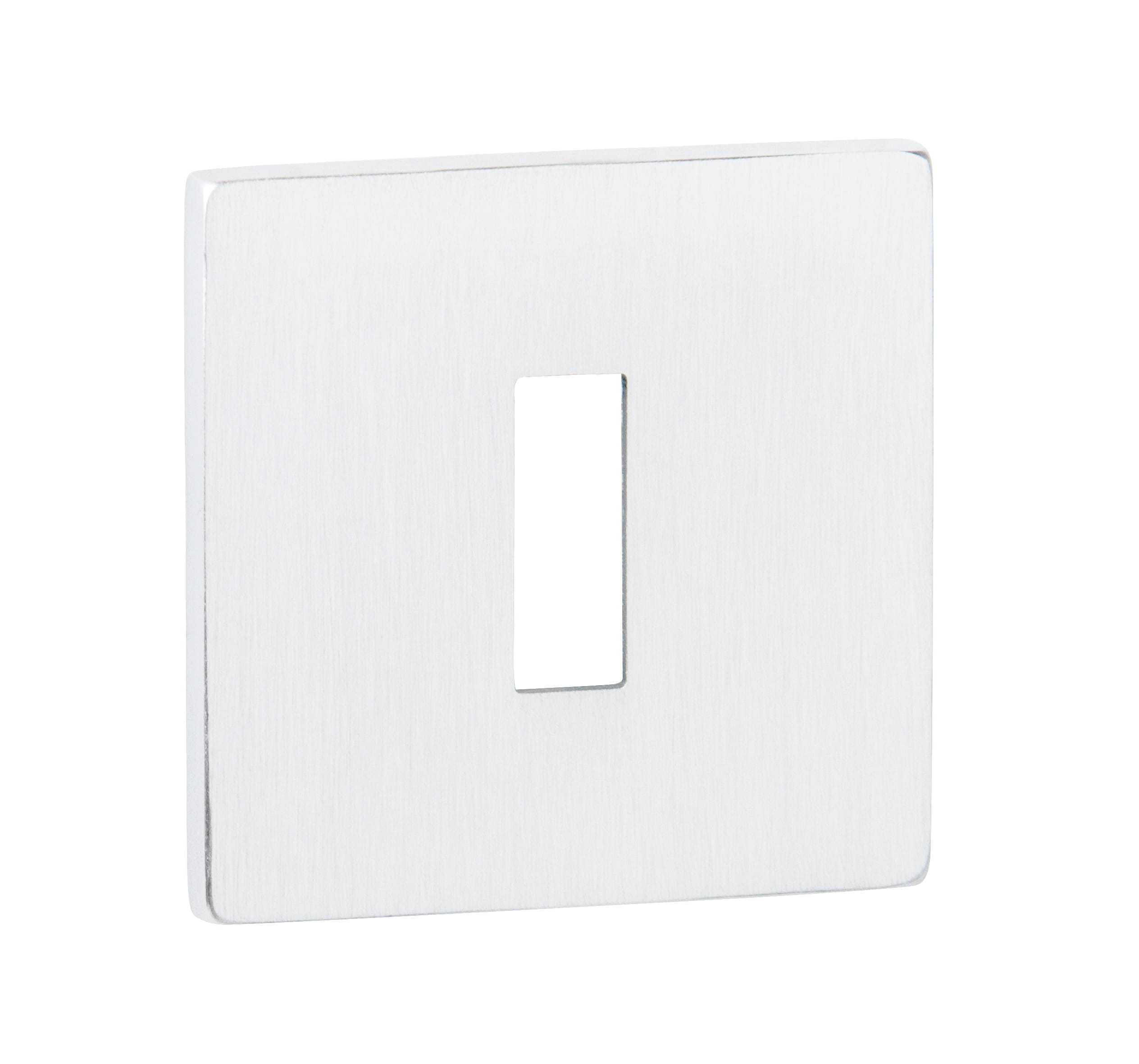 Tupai Rapido 5S Line Key Escutcheons on 5mm Slimline Square Rose - White