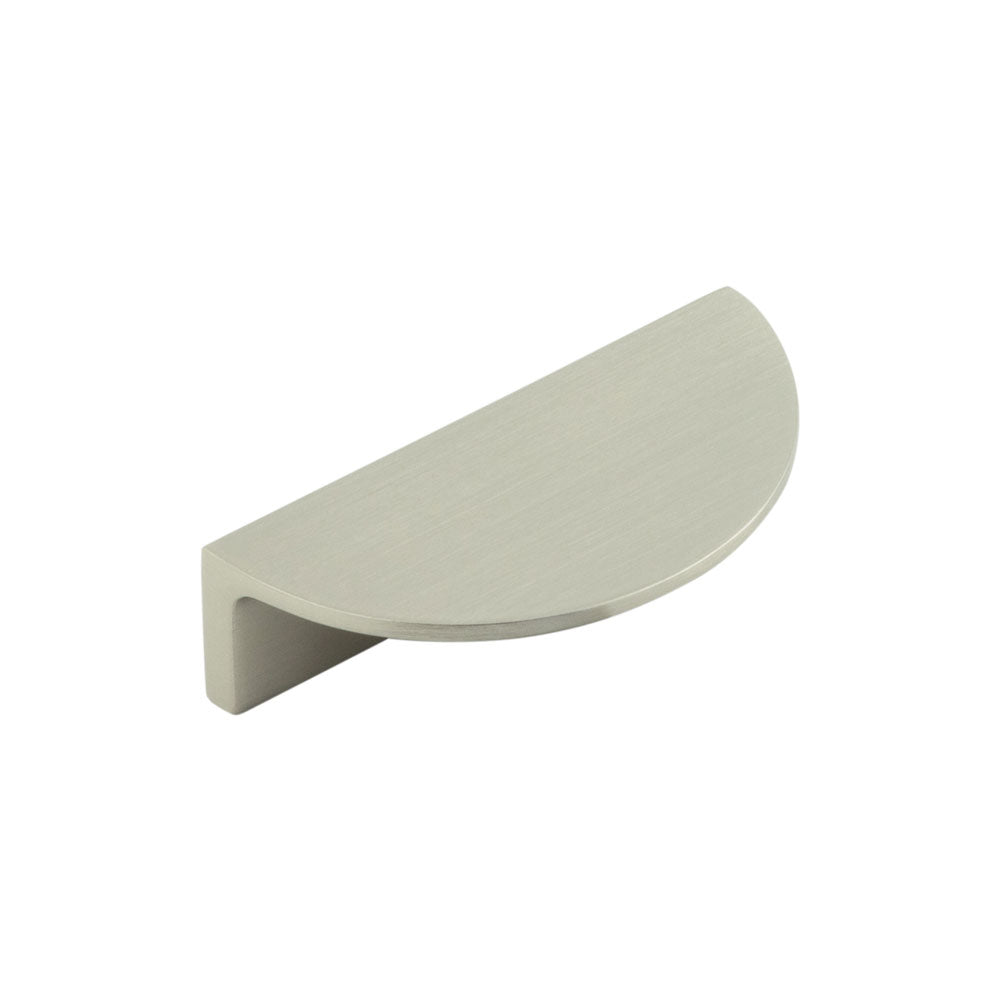 Burlington Half Moon Edge Pull Handles - 80mm / Satin Nickel