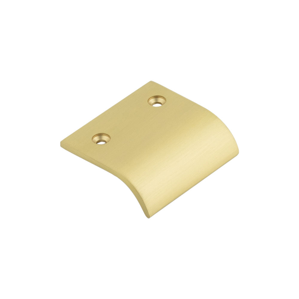 Burlington Curved Edge Pull Handles - 50mm / Satin Brass