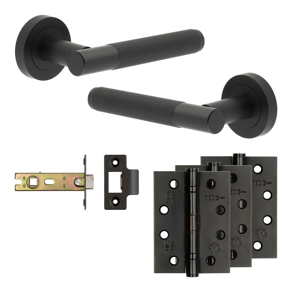 Complete Venice Door Handle Pack - Internal Doors - Black - 76mm / 4"