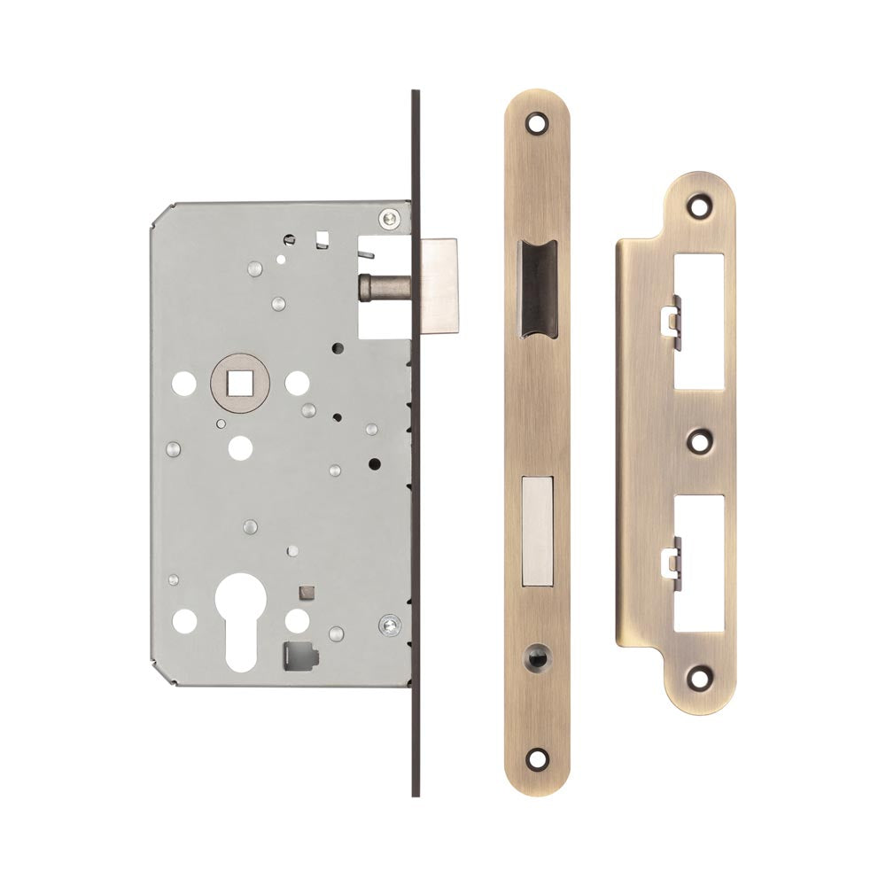 Jedo 72mm Din Escape Locks - Radiused / Antique Brass