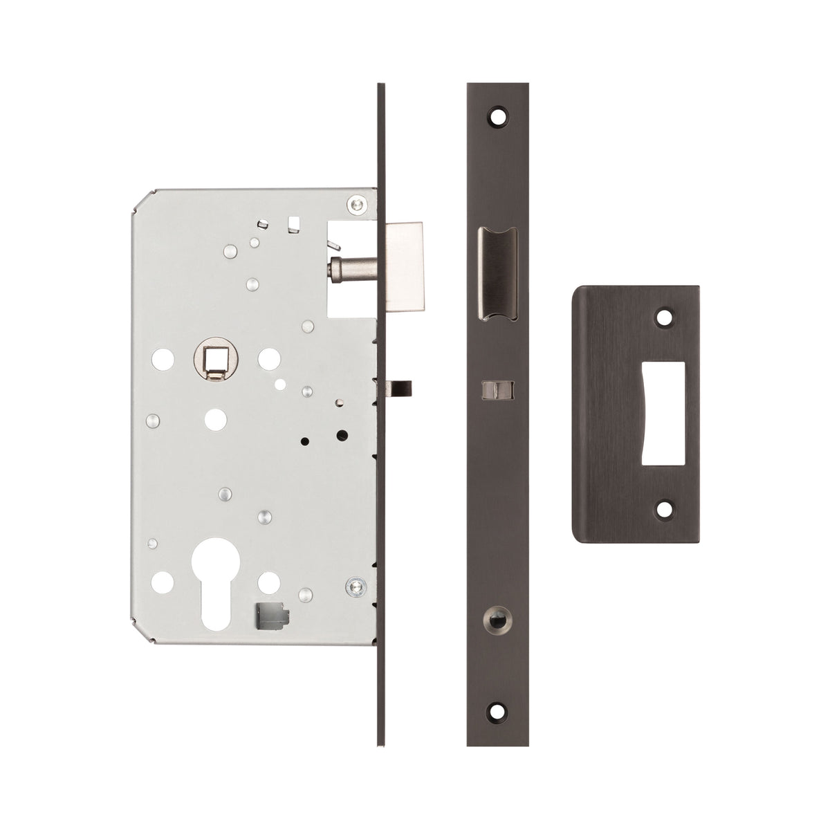 Jedo Architectural 72mm Din Nightlatches - Square / Dark Bronze