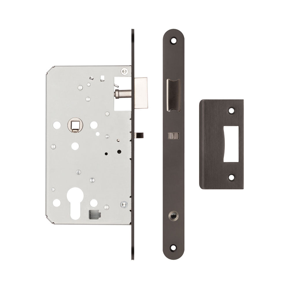 Jedo Architectural 72mm Din Nightlatches - Radiused / Dark Bronze