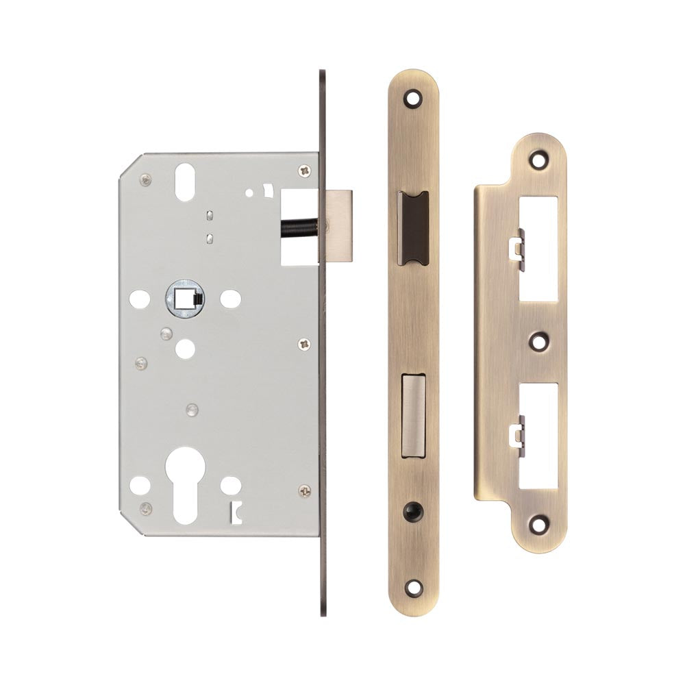 Jedo 72mm Din Sashlocks - Radiused / Antique Brass