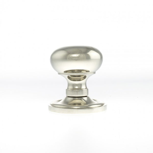 Old English Harrogate Solid Brass Mushroom Mortice Knob on Concealed Fix Rose