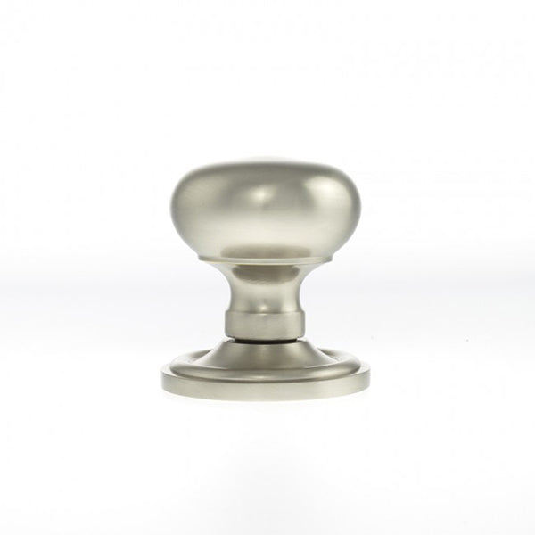 Old English Harrogate Solid Brass Mushroom Mortice Knob on Concealed Fix Rose
